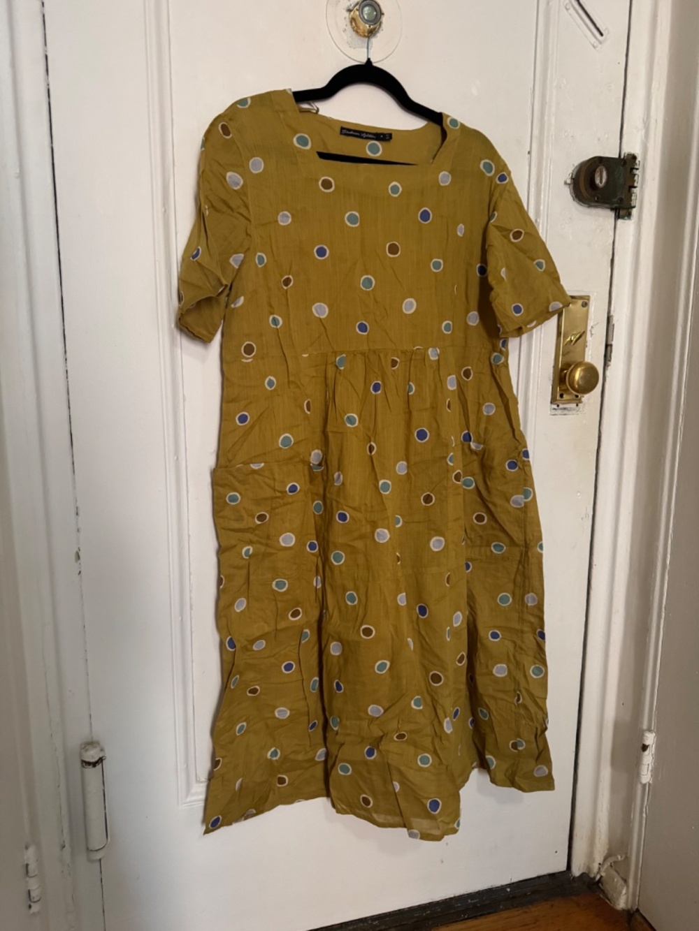 Gudrun Sjoden dress in olive green fun print - Picture 4 of 8